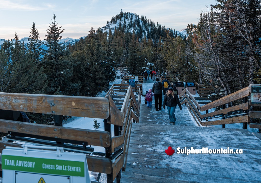 Winter Walkway Sulphur Mountain Trail Advisory